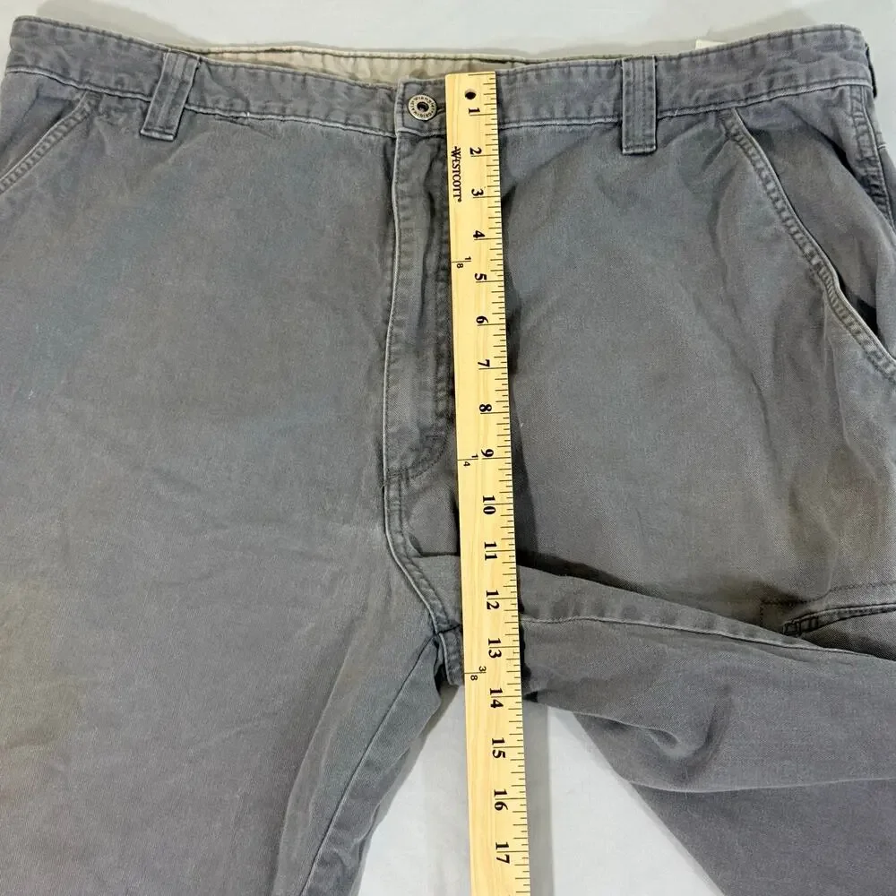 Wrangler Hero Cargo Pants Mens 40x30 Gray Cotton Utility Workwear Gorpcore